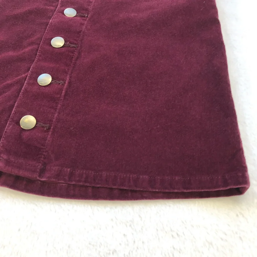 Express, Corduroy Mini Skirt, Button Down Front, Size 0
